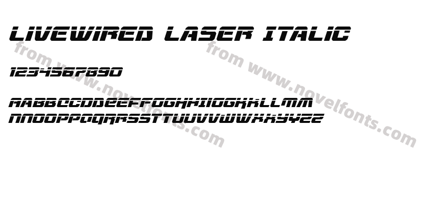 Livewired Laser ItalicPreview