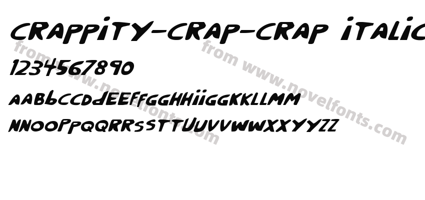 Crappity-Crap-Crap ItalicPreview