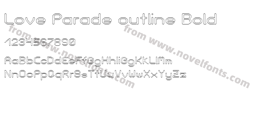 Love Parade outline BoldPreview