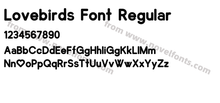 Lovebirds Font RegularPreview