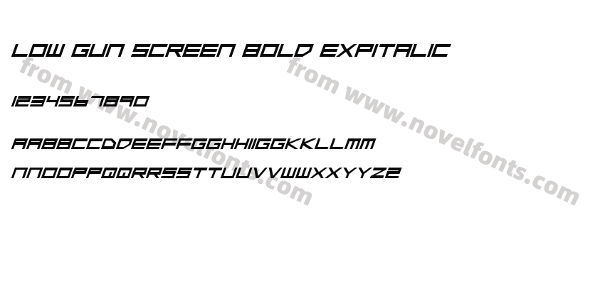 Low Gun Screen Bold ExpItalicPreview