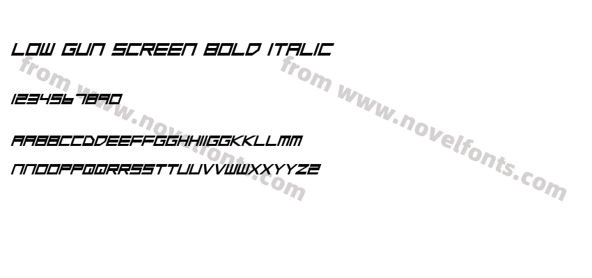 Low Gun Screen Bold ItalicPreview