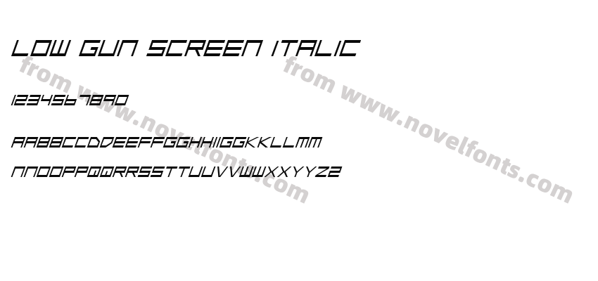 Low Gun Screen ItalicPreview