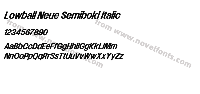 Lowball Neue Semibold ItalicPreview