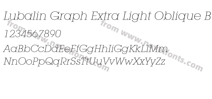 Lubalin Graph Extra Light Oblique BTPreview