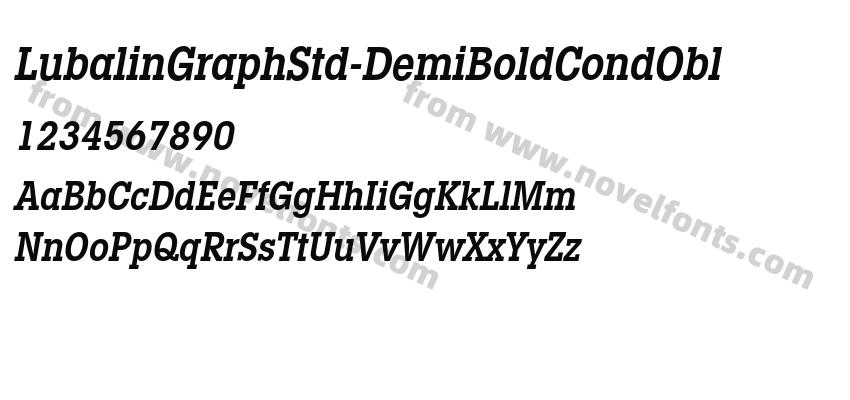 LubalinGraphStd-DemiBoldCondOblPreview