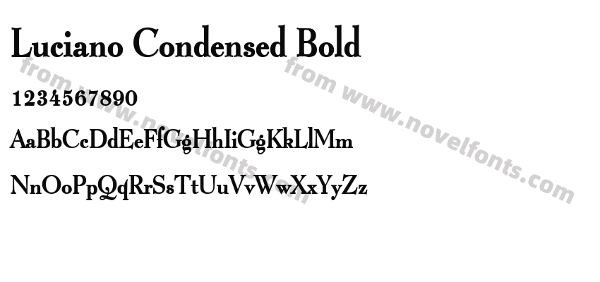 Luciano Condensed BoldPreview