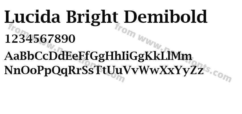 Lucida Bright DemiboldPreview