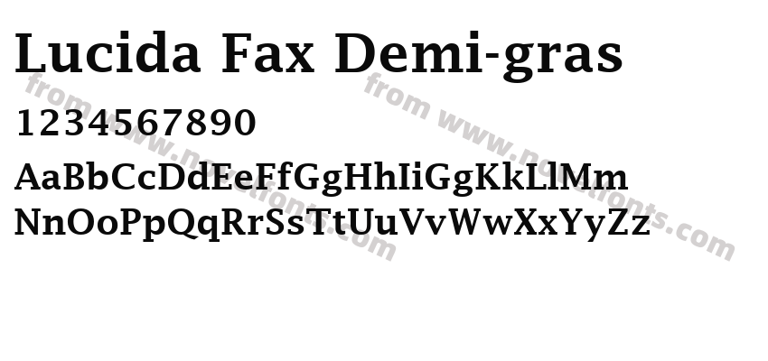 Lucida Fax Demi-grasPreview