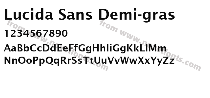 Lucida Sans Demi-grasPreview