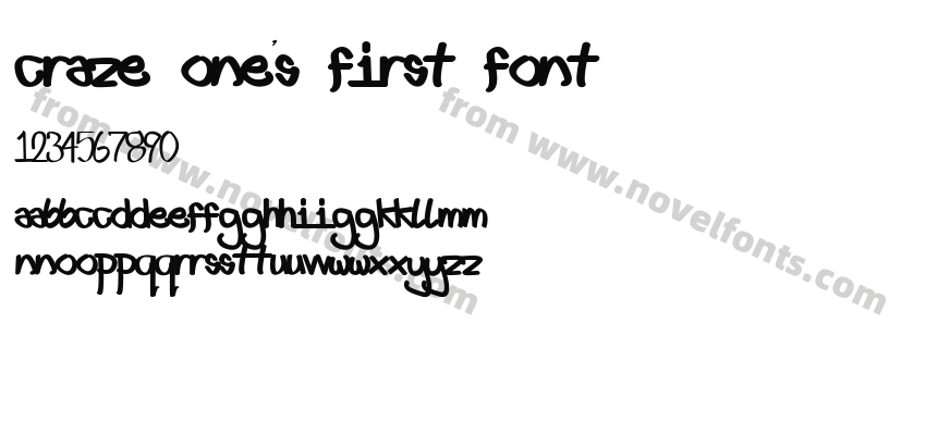 Craze One's first fontPreview