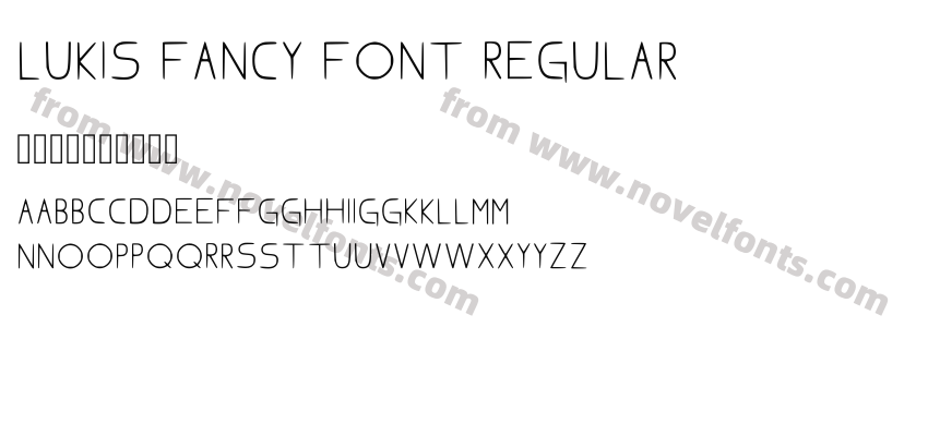 Lukis Fancy Font RegularPreview