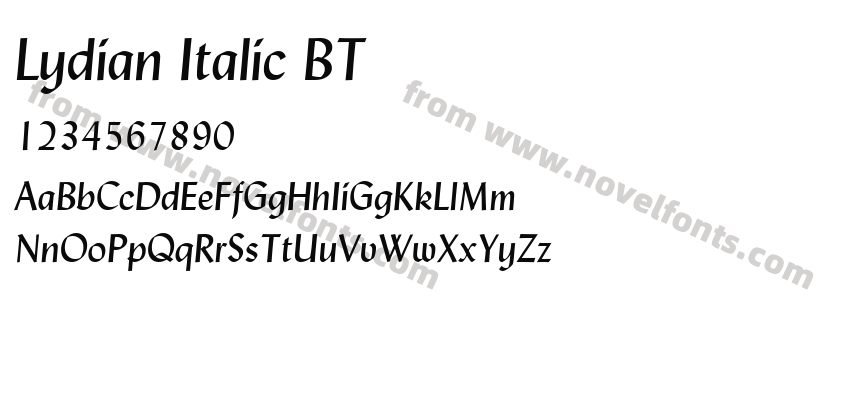 Lydian Italic BTPreview