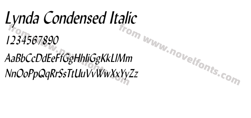 Lynda Condensed ItalicPreview