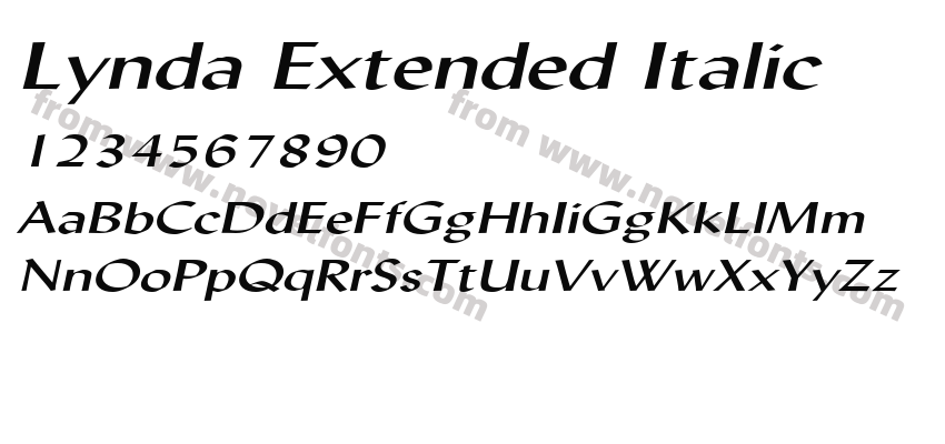 Lynda Extended ItalicPreview