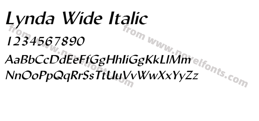Lynda Wide ItalicPreview