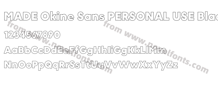 MADE Okine Sans PERSONAL USE Black OutlinePreview