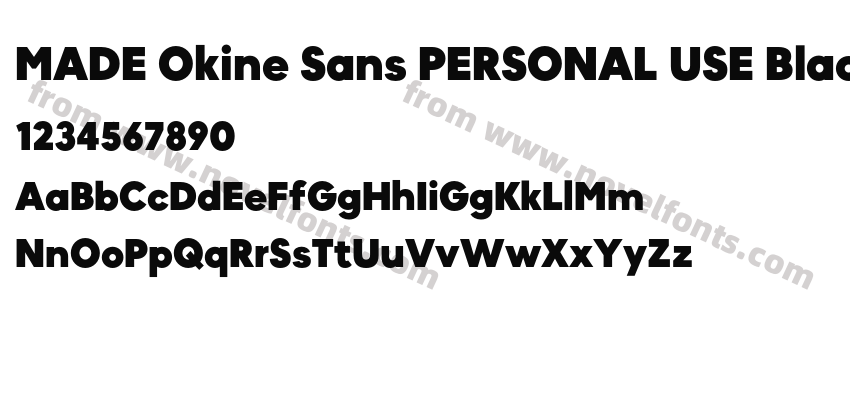 MADE Okine Sans PERSONAL USE BlackPreview