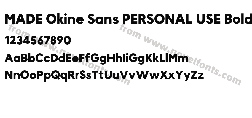 MADE Okine Sans PERSONAL USE BoldPreview