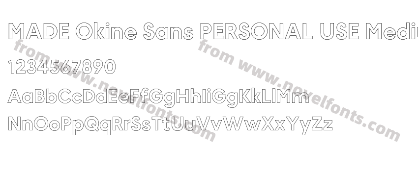 MADE Okine Sans PERSONAL USE Medium OutlinePreview
