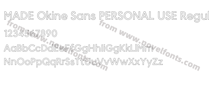 MADE Okine Sans PERSONAL USE Regular OutlinePreview