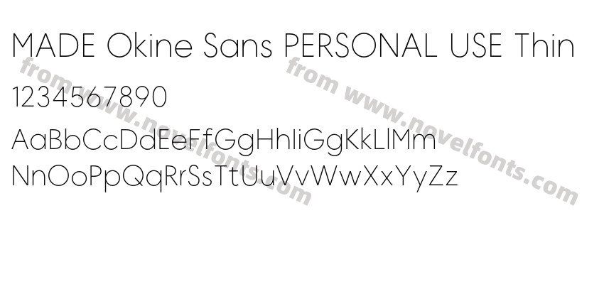 MADE Okine Sans PERSONAL USE ThinPreview