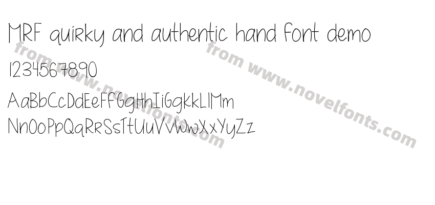 MRF quirky and authentic hand font demoPreview