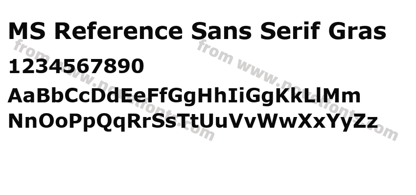 MS Reference Sans Serif GrasPreview