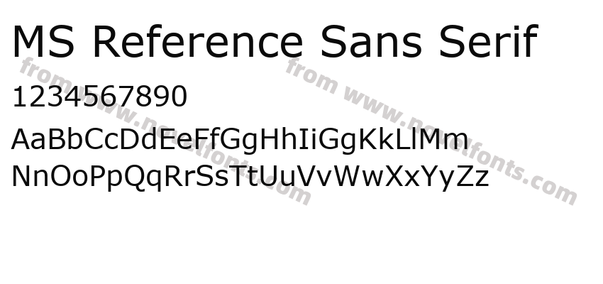 MS Reference Sans SerifPreview