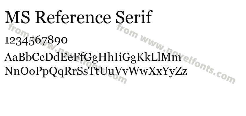 MS Reference SerifPreview