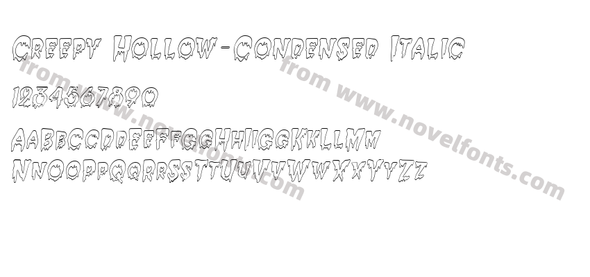 Creepy Hollow-Condensed ItalicPreview