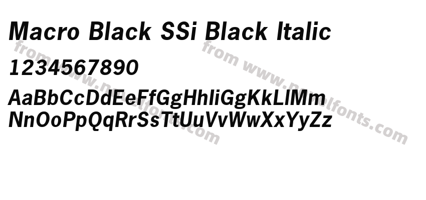 Macro Black SSi Black ItalicPreview