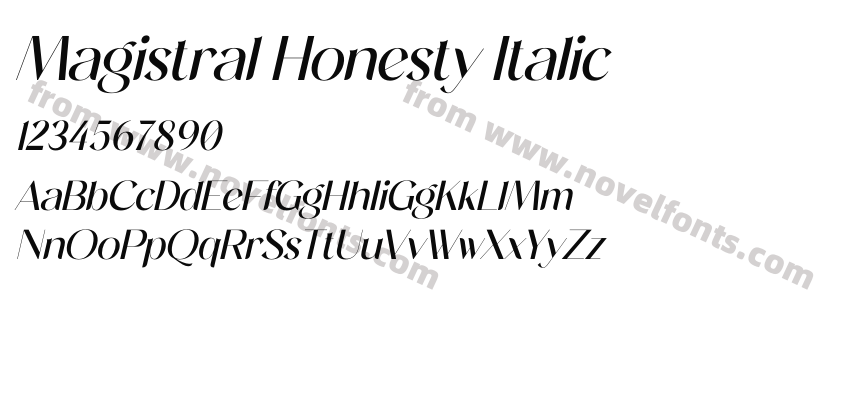 Magistral Honesty ItalicPreview