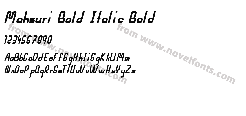 Mahsuri Bold Italic BoldPreview