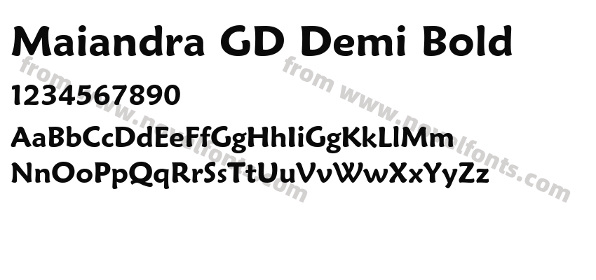 Maiandra GD Demi BoldPreview