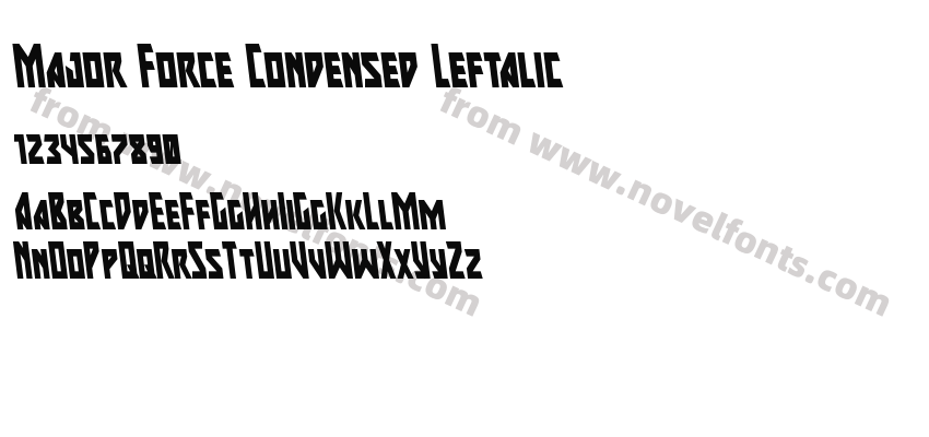 Major Force Condensed LeftalicPreview