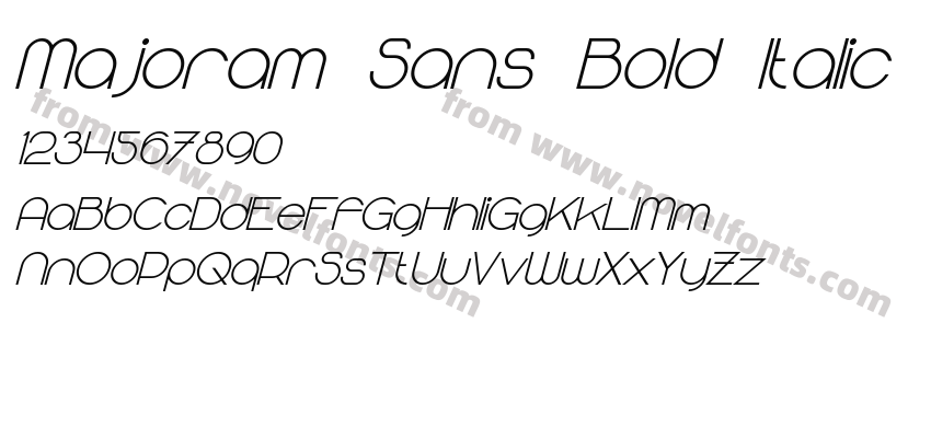 Majoram Sans Bold ItalicPreview