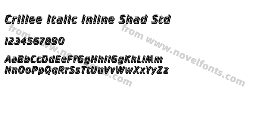 Crillee Italic Inline Shad StdPreview