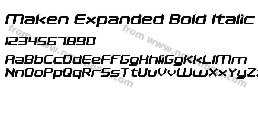 Maken Expanded Bold ItalicPreview