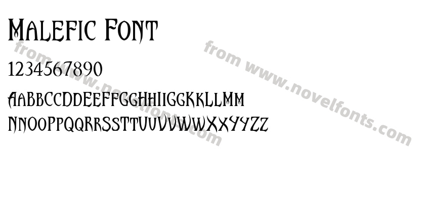 Malefic FontPreview