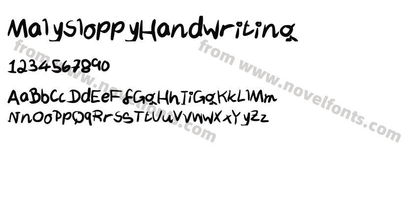 MalySloppyHandwritingPreview