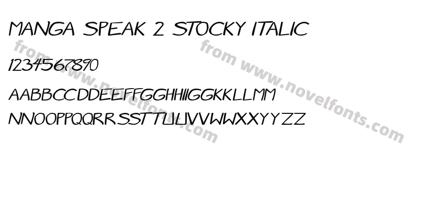 Manga speak 2 stocky ItalicPreview