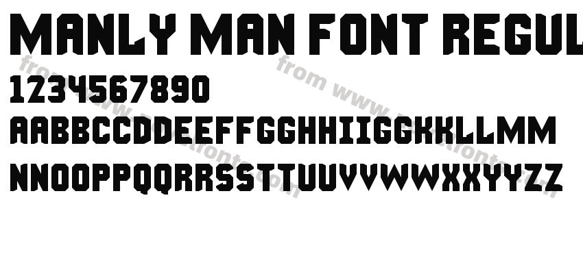 Manly Man Font RegularPreview