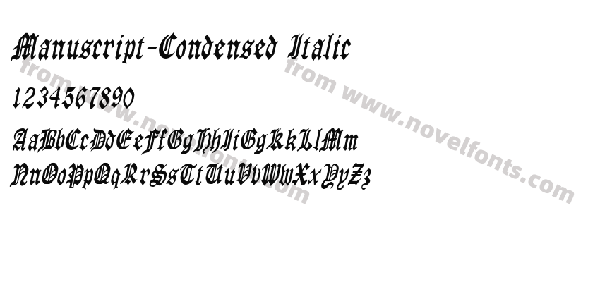 Manuscript-Condensed ItalicPreview