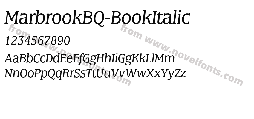 MarbrookBQ-BookItalicPreview