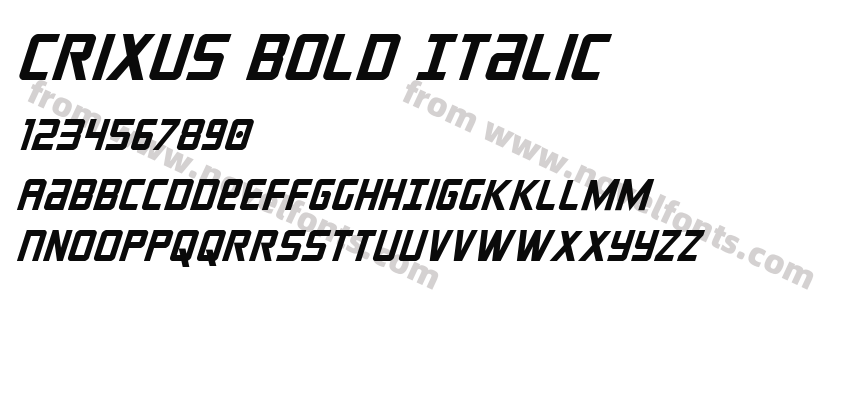 Crixus Bold ItalicPreview