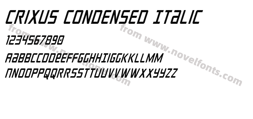 Crixus Condensed ItalicPreview