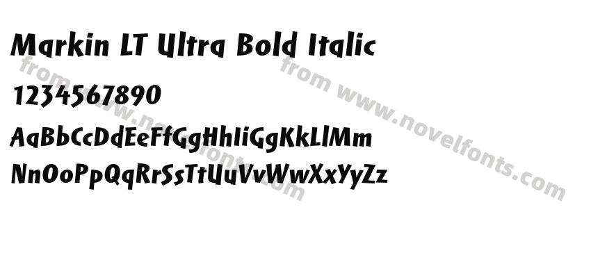 Markin LT Ultra Bold ItalicPreview