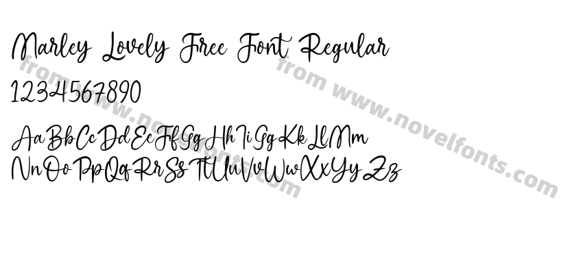 Marley Lovely Free Font RegularPreview