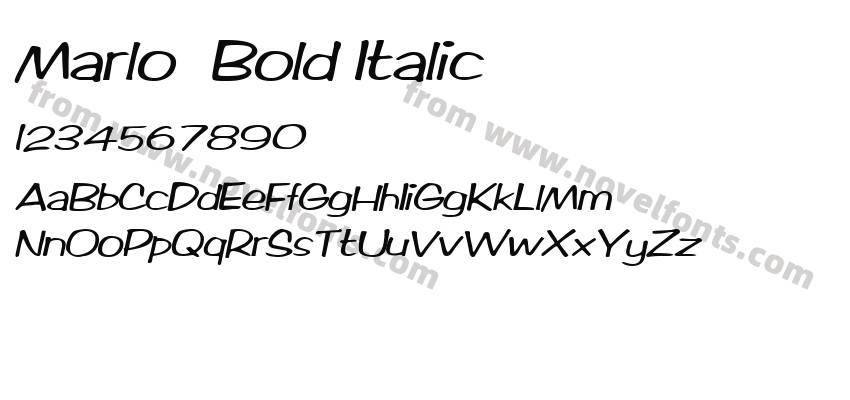 Marlo  Bold ItalicPreview